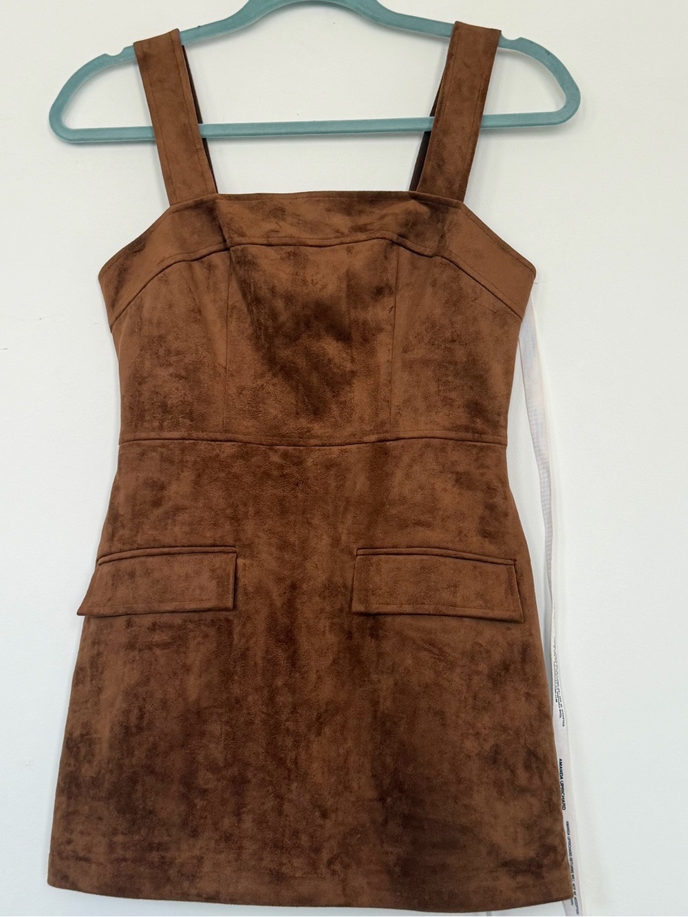 NWT Amanda Uprichard Yorke Skort romper in Pecan Faux Suede - Picture 4 of 6